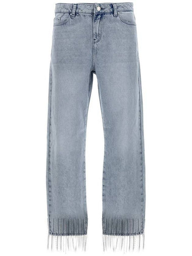 Karl Lagerfeld Rhinestone Fringed Jeans - KARL LAGERFELD - BALAAN 1