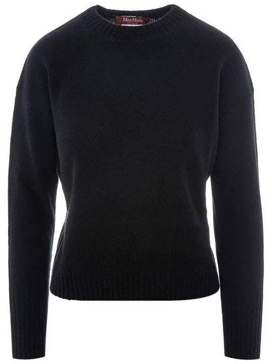 Alinda Crew Neck Knit Top Black - MAX MARA - BALAAN 2