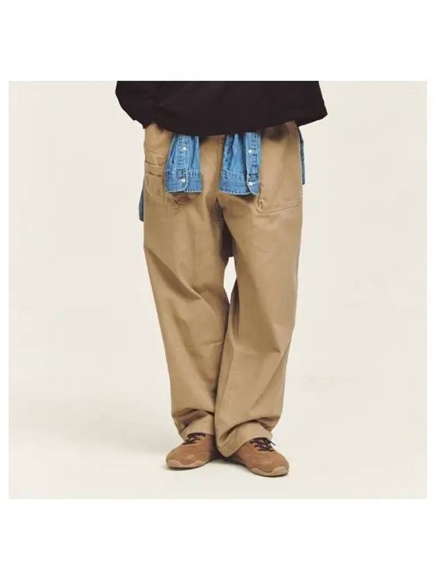 Retrocore Pattig Pants 4543 Beige - KANGOL - BALAAN 1