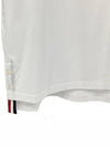 Men's Medium Weight Jersey Tipped Pocket Crewneck Short Sleeve T-Shirt White - THOM BROWNE - BALAAN 4