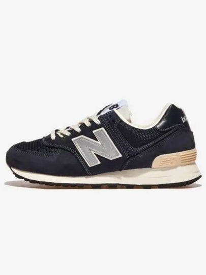 574 Low Top Sneakers Premium Hard Navy - NEW BALANCE - BALAAN 2