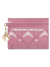 Lady Freesia 5 Slot Card Wallet Pink - DIOR - BALAAN 1