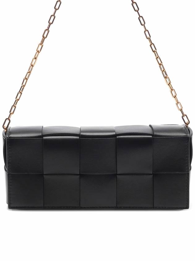 Cassette Bag Pouch On Chain Shoulder Bag Black - BOTTEGA VENETA - BALAAN 3