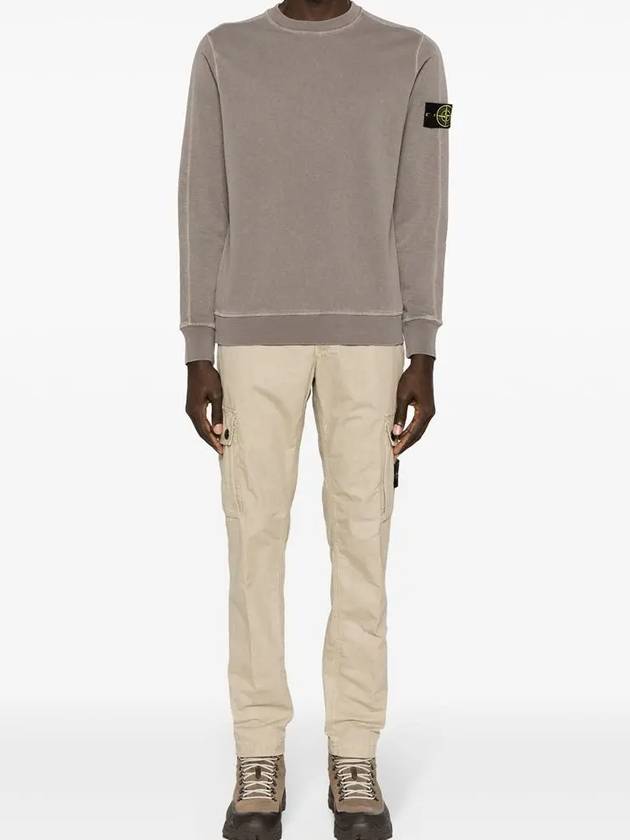 Garment Dyed Malfile Crewneck Sweatshirt Grey - STONE ISLAND - BALAAN 5