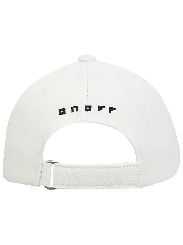 Golfwear Men's Embroidered Logo Ball Cap White - ONOFF - BALAAN 4