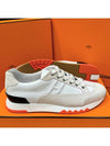 Men's Trail Sneakers Calfskin Multicolor White Orange - HERMES - BALAAN 3