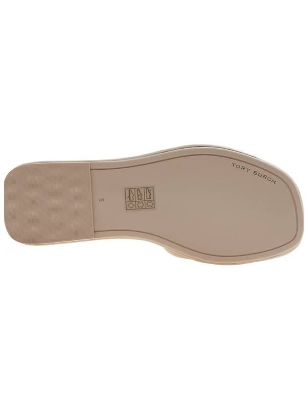 Double T Slide Slippers Beige - TORY BURCH - BALAAN 6