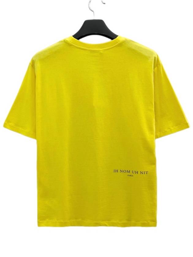 Chicago Graphic Printed Crew Neck Short Sleeve T-Shirt Yellow - IH NOM UH NIT - BALAAN 3