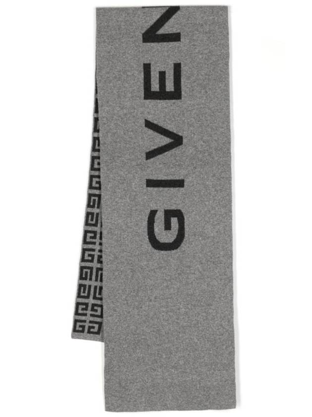 4G Double Sided Muffler Elephant Grey - GIVENCHY - BALAAN 1