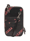 Logo Phone Holder Cross Bag Black - BALENCIAGA - BALAAN 7