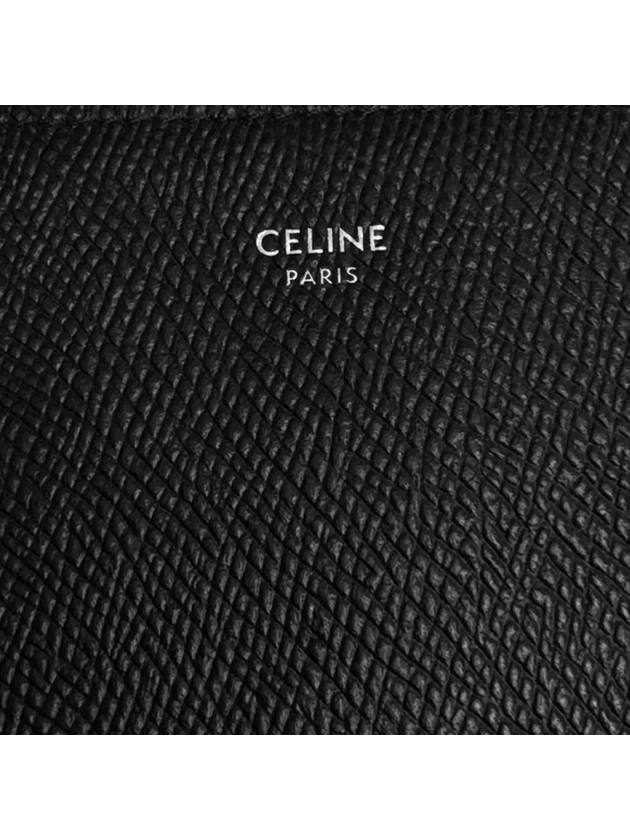 Document Leather Large Clutch Bag Black - CELINE - BALAAN 5