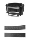 Intrecciato Leather Belt Black - BOTTEGA VENETA - BALAAN 5