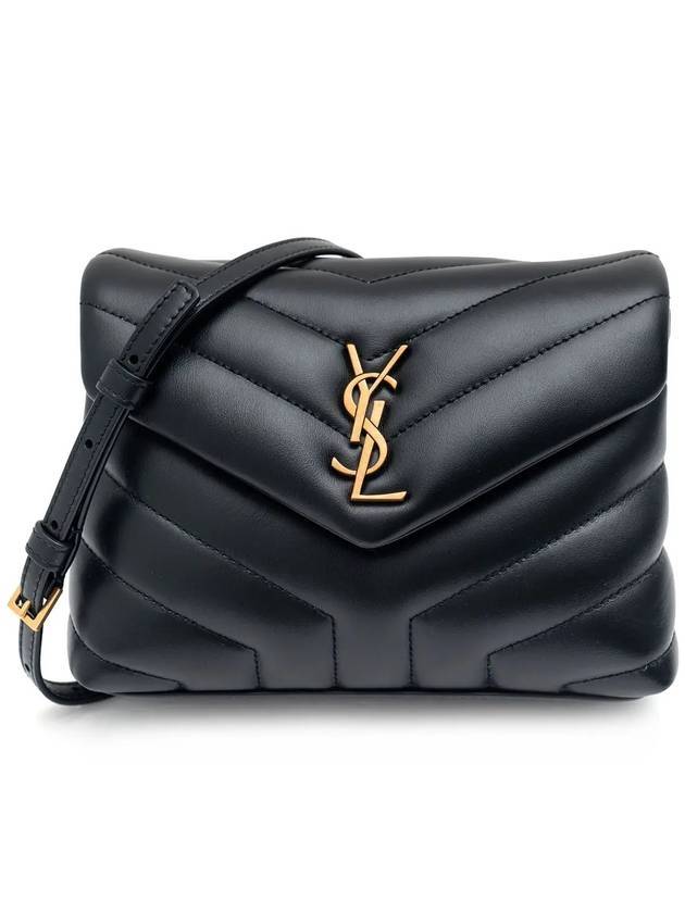 Loulou Toy Matelasse Shoulder Bag Black - SAINT LAURENT - BALAAN 3