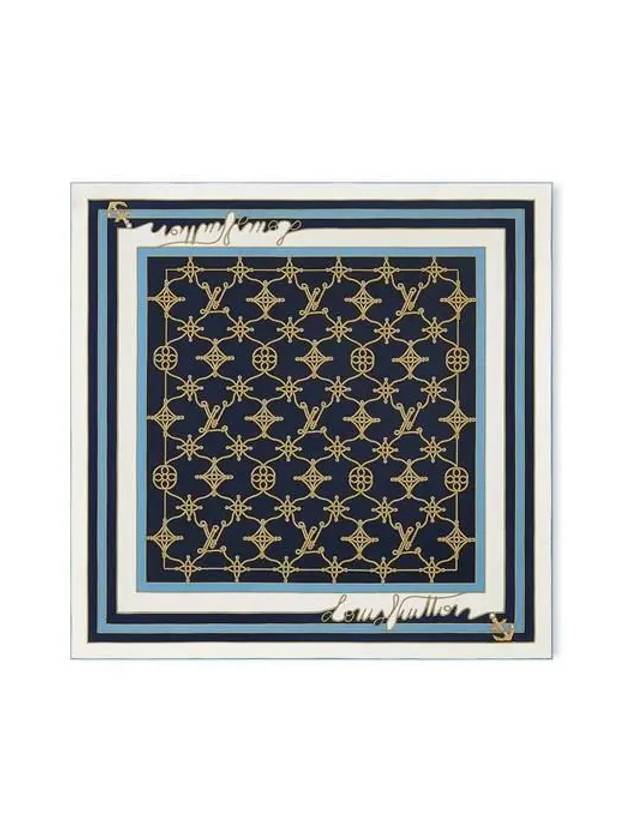 LV Cordage Square 90 Scarf Navy - LOUIS VUITTON - BALAAN 2