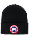 Logo Patch Beanie Black 6936 M61 - CANADA GOOSE - BALAAN 1