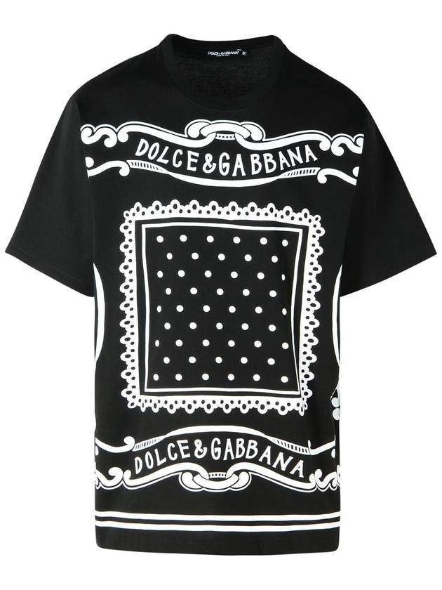 Dolce & Gabbana Black Cotton T-Shirt - DOLCE&GABBANA - BALAAN 1