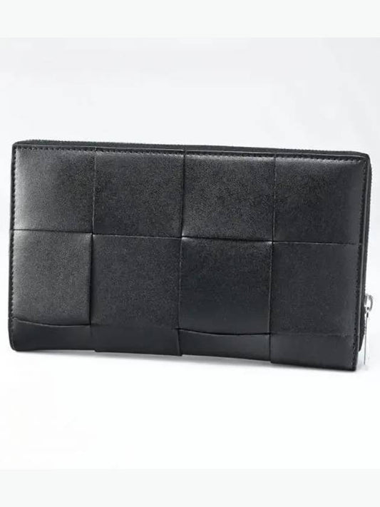 Cassette Zipper Around Long Wallet Black - BOTTEGA VENETA - BALAAN 2