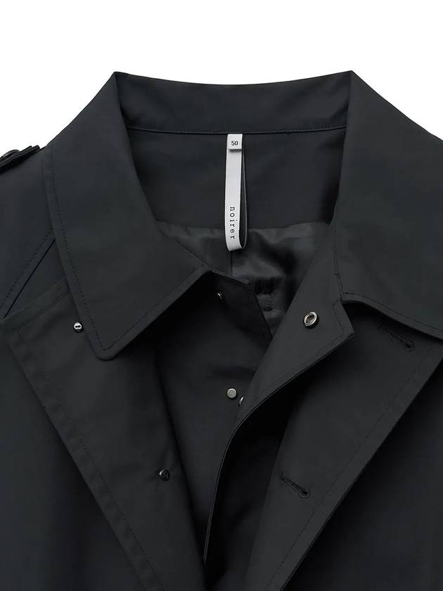 Synthetic layered trench coat black - NOIRER - BALAAN 10