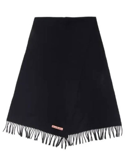 Wool Fringe Scarf Black - ACNE STUDIOS - BALAAN 2