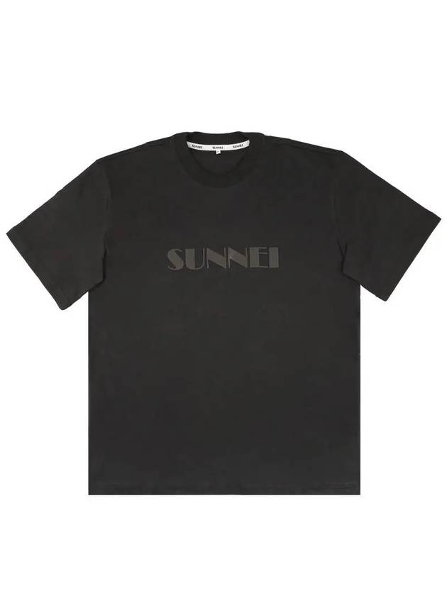 Classic Logo Print Cotton Short Sleeve T-Shirt Black - SUNNEI - BALAAN 3