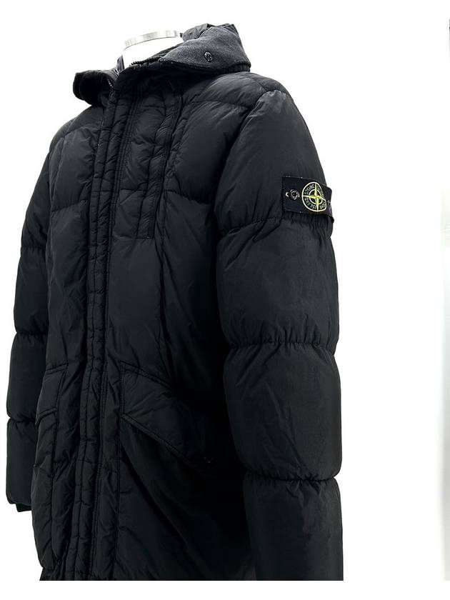 Crinkle Labs Hooded Long Padded Jumper Black L - STONE ISLAND - BALAAN 1