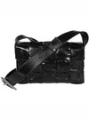 Cassette Intrecciato Small Leather Cross Bag Black - BOTTEGA VENETA - BALAAN 4