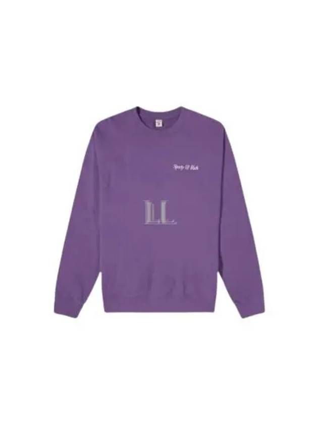 Logo Print Cotton Sweatshirt Purple - SPORTY & RICH - BALAAN 2