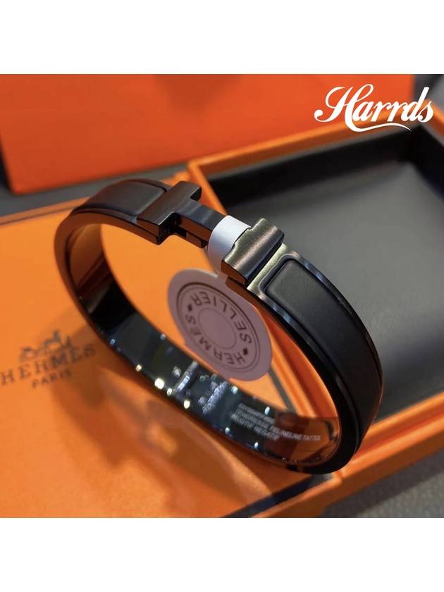 Clic HH So Black Bracelet Noir Mat - HERMES - BALAAN.