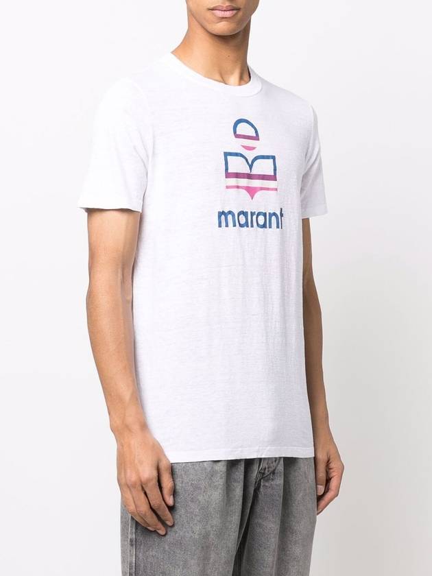 Logo printed linen tshirt TS042722P049H - ISABEL MARANT - BALAAN 3