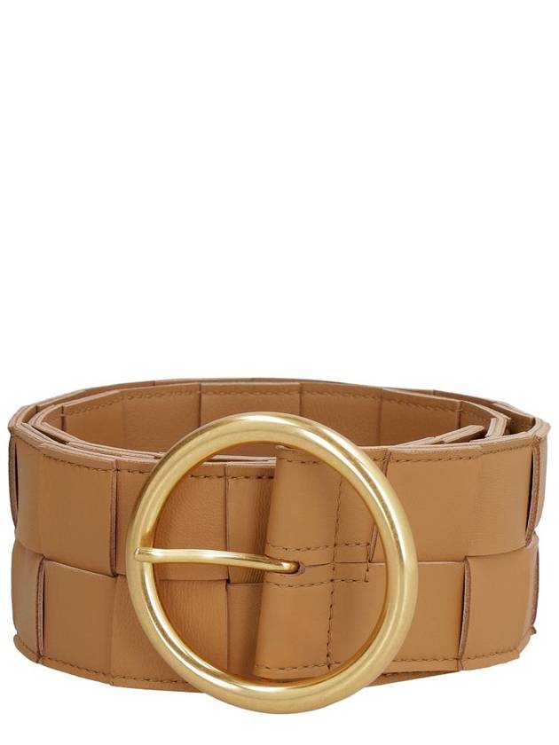 Intrecciato Ring Buckle Leather Belt Beige - BOTTEGA VENETA - BALAAN 2