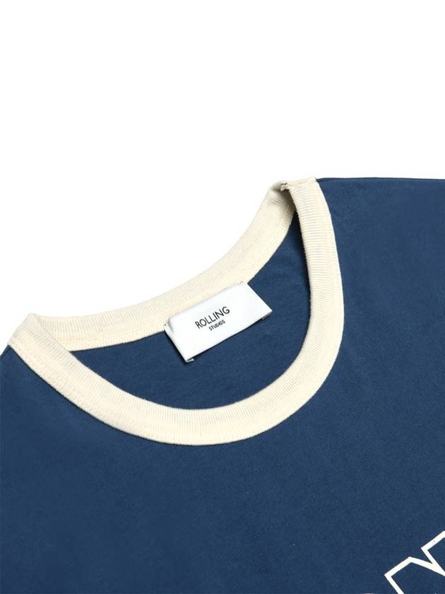 DON'T TALK TO ME RINGER T SHIRT NAVY - ROLLING STUDIOS - BALAAN 4