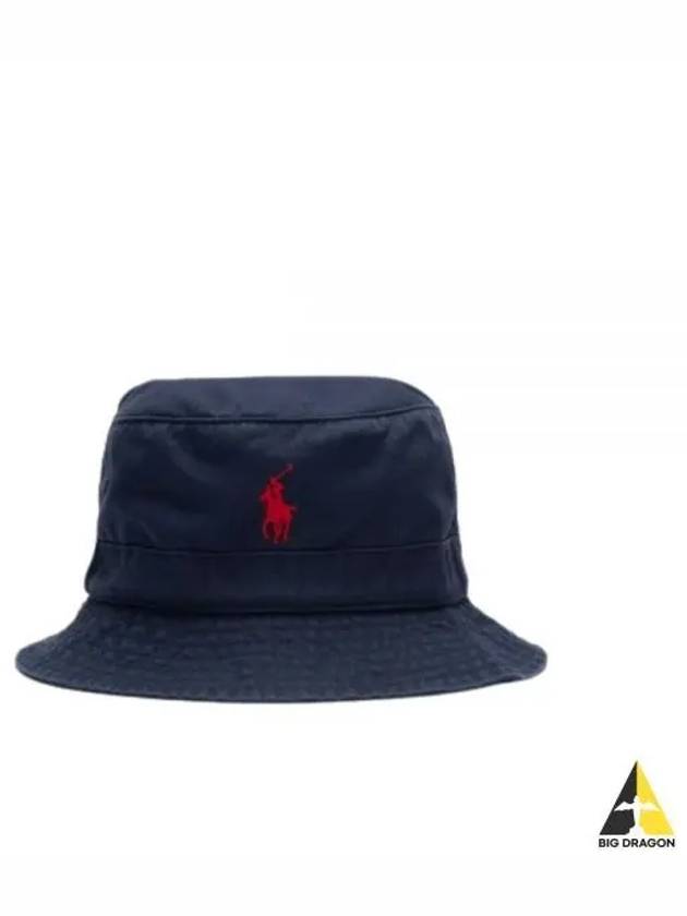 Embroidered Pony Bucket Hat Navy - POLO RALPH LAUREN - BALAAN 2