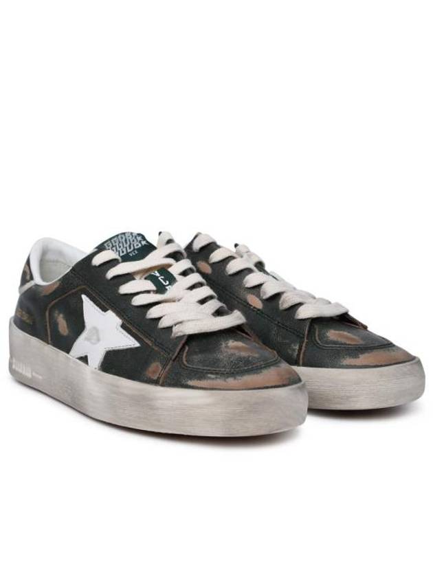 Stardan Leather Low Top Sneakers Green - GOLDEN GOOSE - BALAAN 3