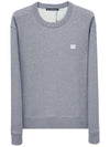 Face Patch Crew Neck Sweatshirt Grey - ACNE STUDIOS - BALAAN 2