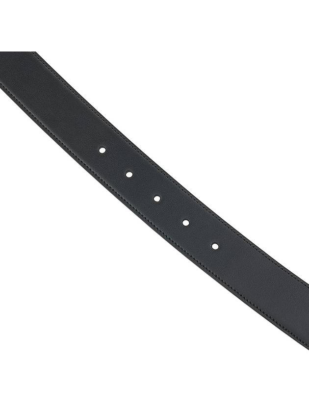 Triangle Logo Plaque City Leather Belt Black - PRADA - BALAAN 9