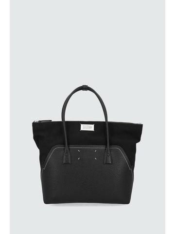 5AC Shopping Medium Calfskin Tote Bag Black - MAISON MARGIELA - BALAAN 1