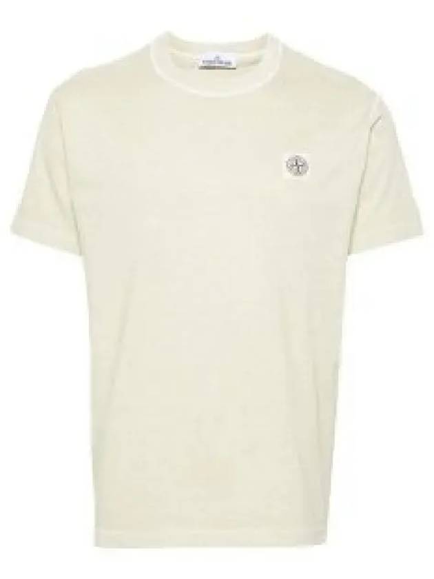 Organic Cotton Short Sleeve T-Shirt Pistachio - STONE ISLAND - BALAAN 2