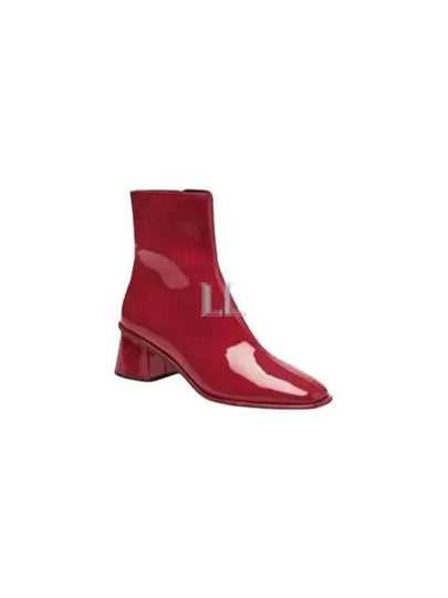 Women's Gigi Patent Leather Middle Boots Red - COACH - BALAAN 2