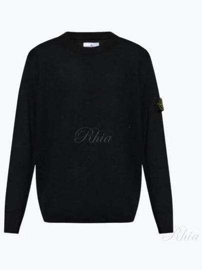 Compass Badge Knit Top Black - STONE ISLAND - BALAAN 2