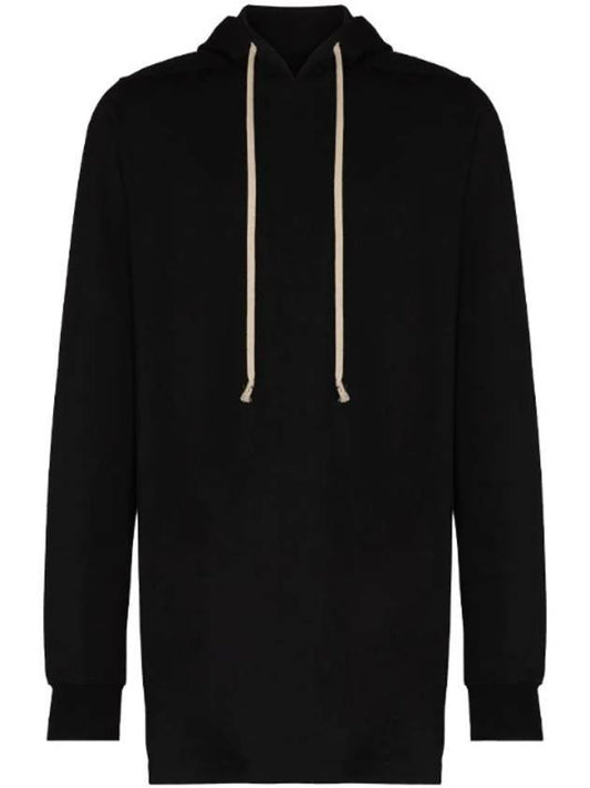 Heavy Cotton Jersey Midi Hood Black - RICK OWENS - BALAAN.