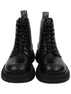 Buffalo Smooth Calfskin Lace-Up Ankle Boot Black - DIOR - BALAAN 4