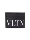 VLTN Logo Card Wallet Black - VALENTINO - BALAAN.