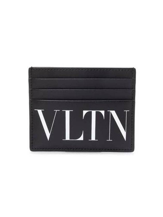 VLTN Logo Card Wallet Black - VALENTINO - BALAAN.