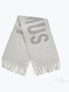 Lecharpe Fringe Logo Virgin Wool Muffler Grey - JACQUEMUS - BALAAN 2