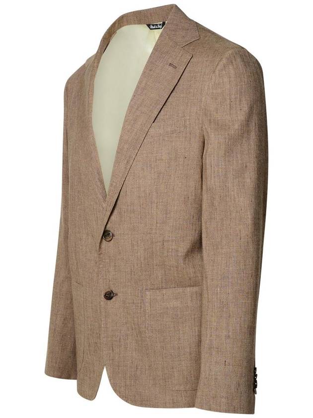 Brian Dales Blazer In Brown Linen Blend - BRIAN DALES - BALAAN 2