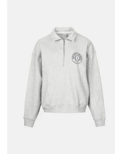 Monaco Quarter Zipper Sweatshirt Heather Grey - SPORTY & RICH - BALAAN 2