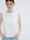 Back open sleeveless topWhite - REAL ME ANOTHER ME - BALAAN 1