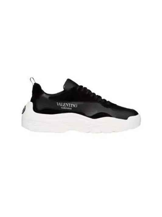 Gumboy Calfskin Low Top Sneakers Black - VALENTINO - BALAAN 2