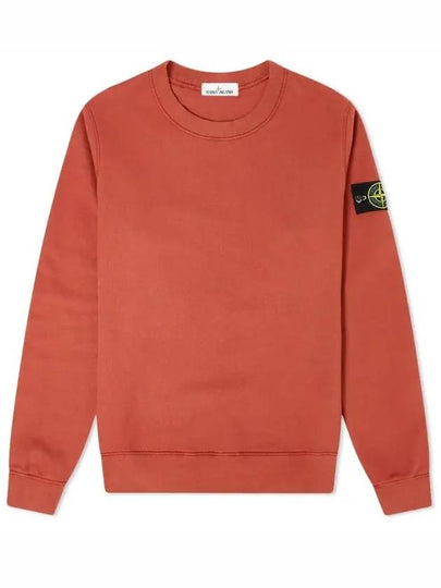 Wappen Patch Crewneck Sweatshirt Brick Red - STONE ISLAND - BALAAN 2