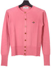 Bea Logo Wool Cardigan Pink - VIVIENNE WESTWOOD - BALAAN 2